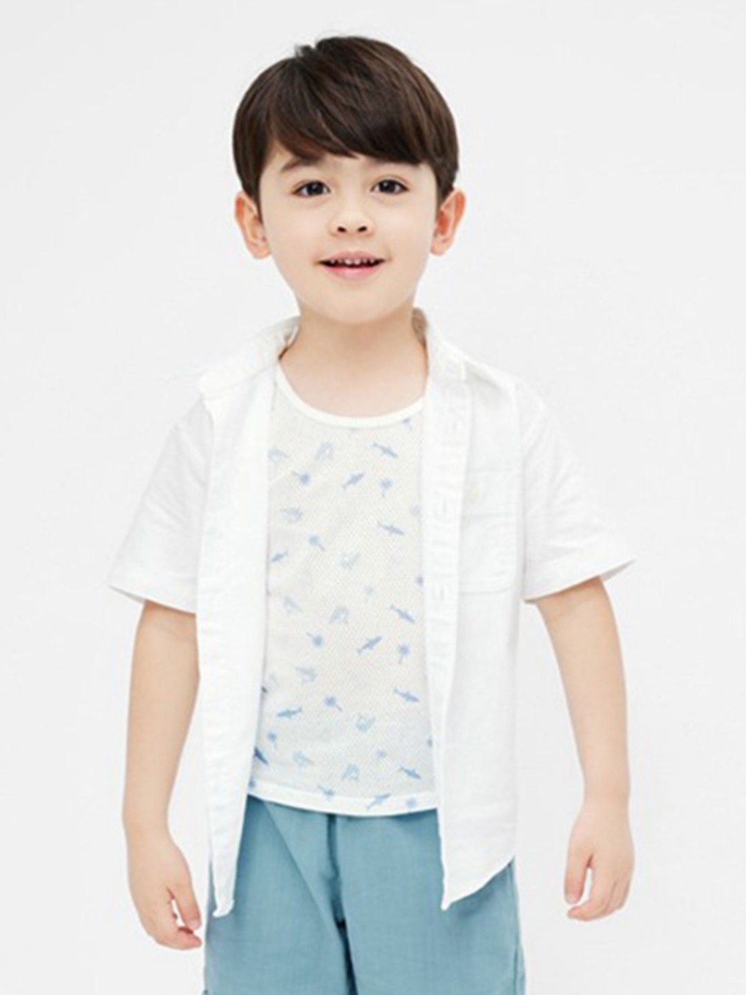 

LULU & SKY Boys Printed Raw Edge T-shirt, Multi