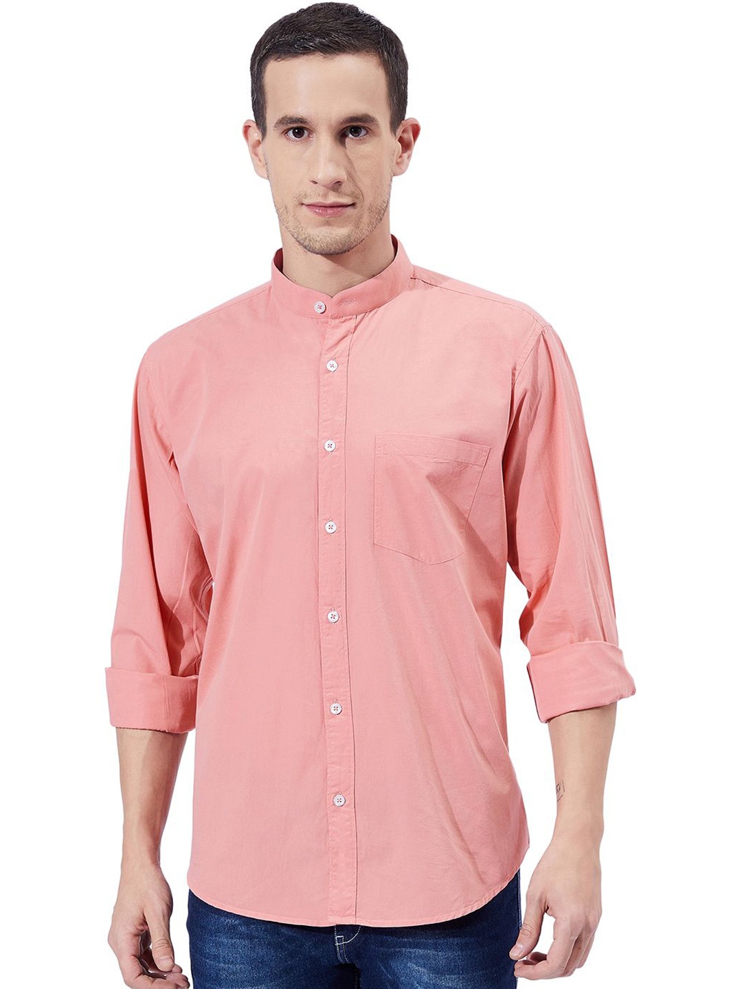 

Ben Martin Men Standard Slim Fit Opaque Casual Shirt, Pink