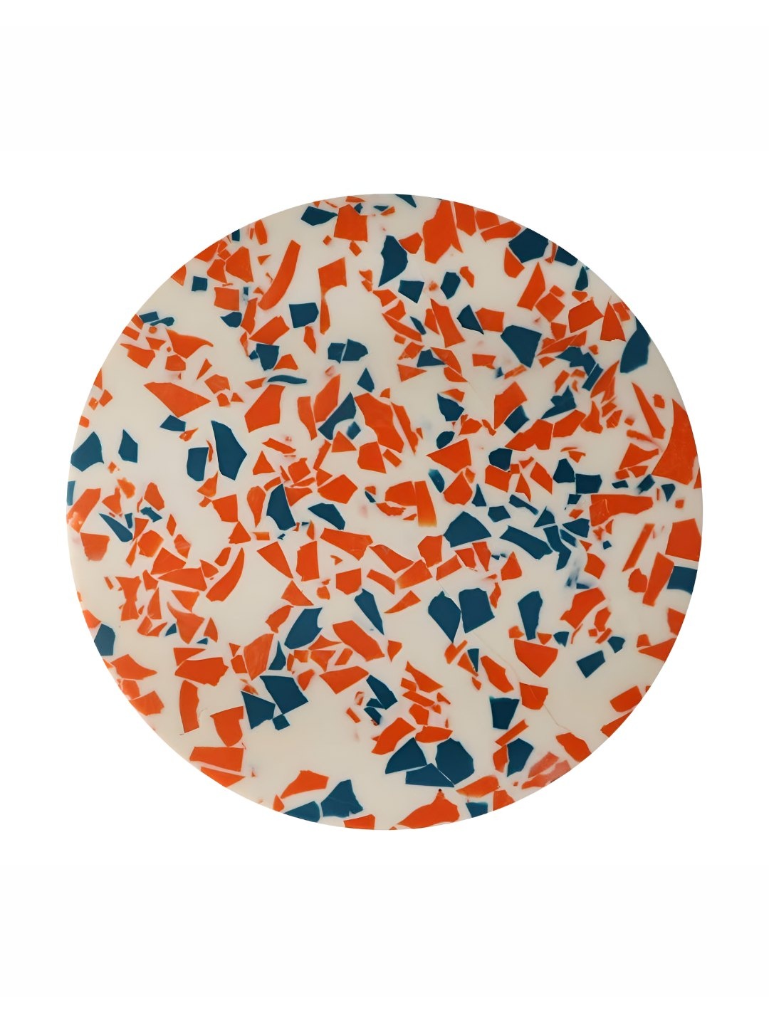

Indianshelf White & Orange Abstract Printed Wooden Easy to Clean Cake Board