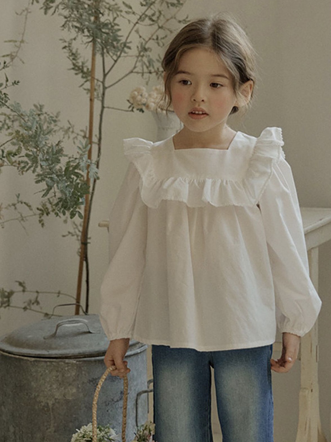 

LULU & SKY Cotton Top, White
