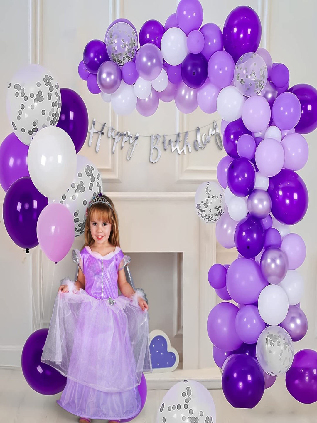 

Special You Purple & White 57 Pieces Birthday Decor Set