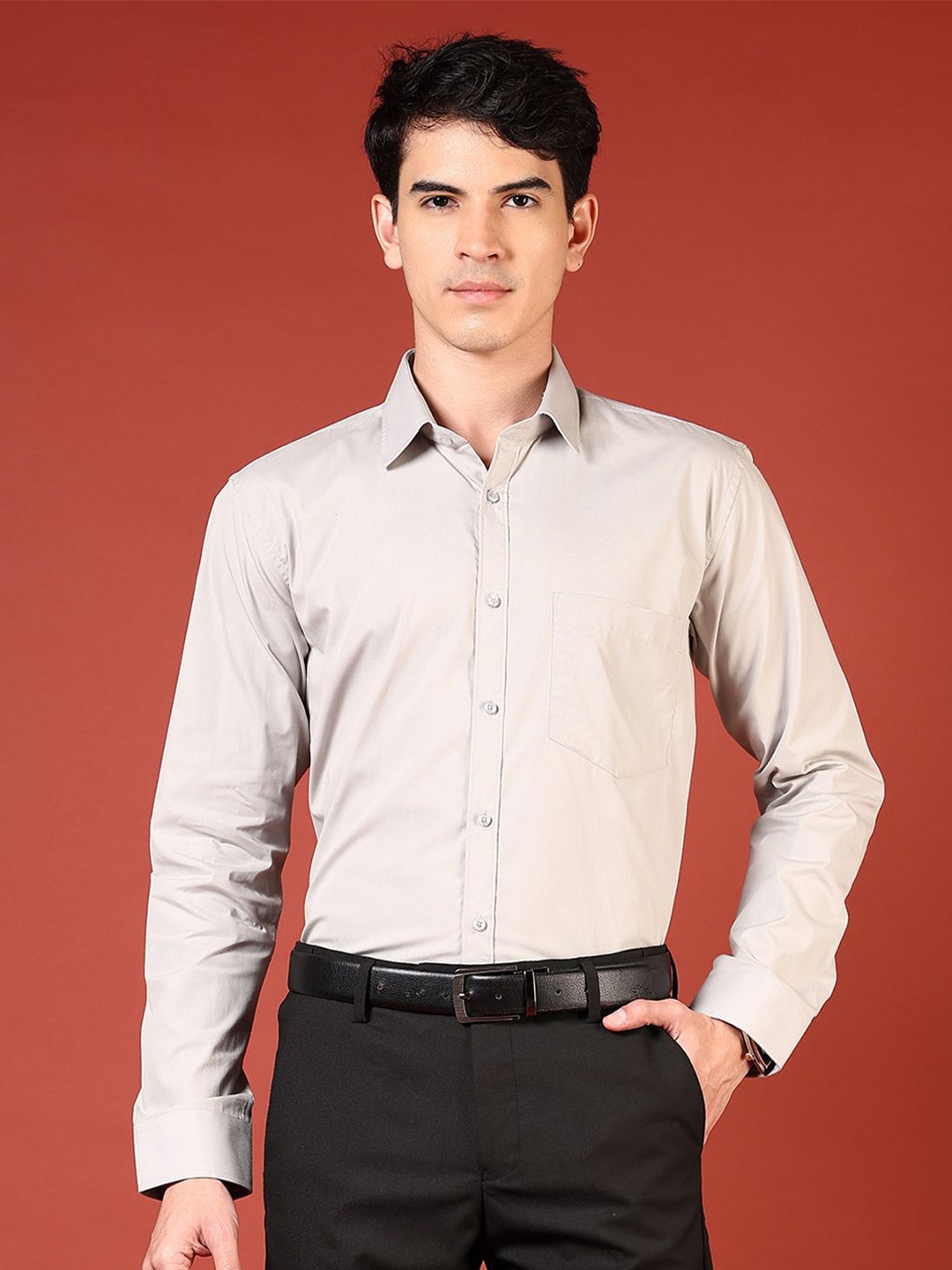 

J White by Vmart Men Opaque Formal Shirt, Grey