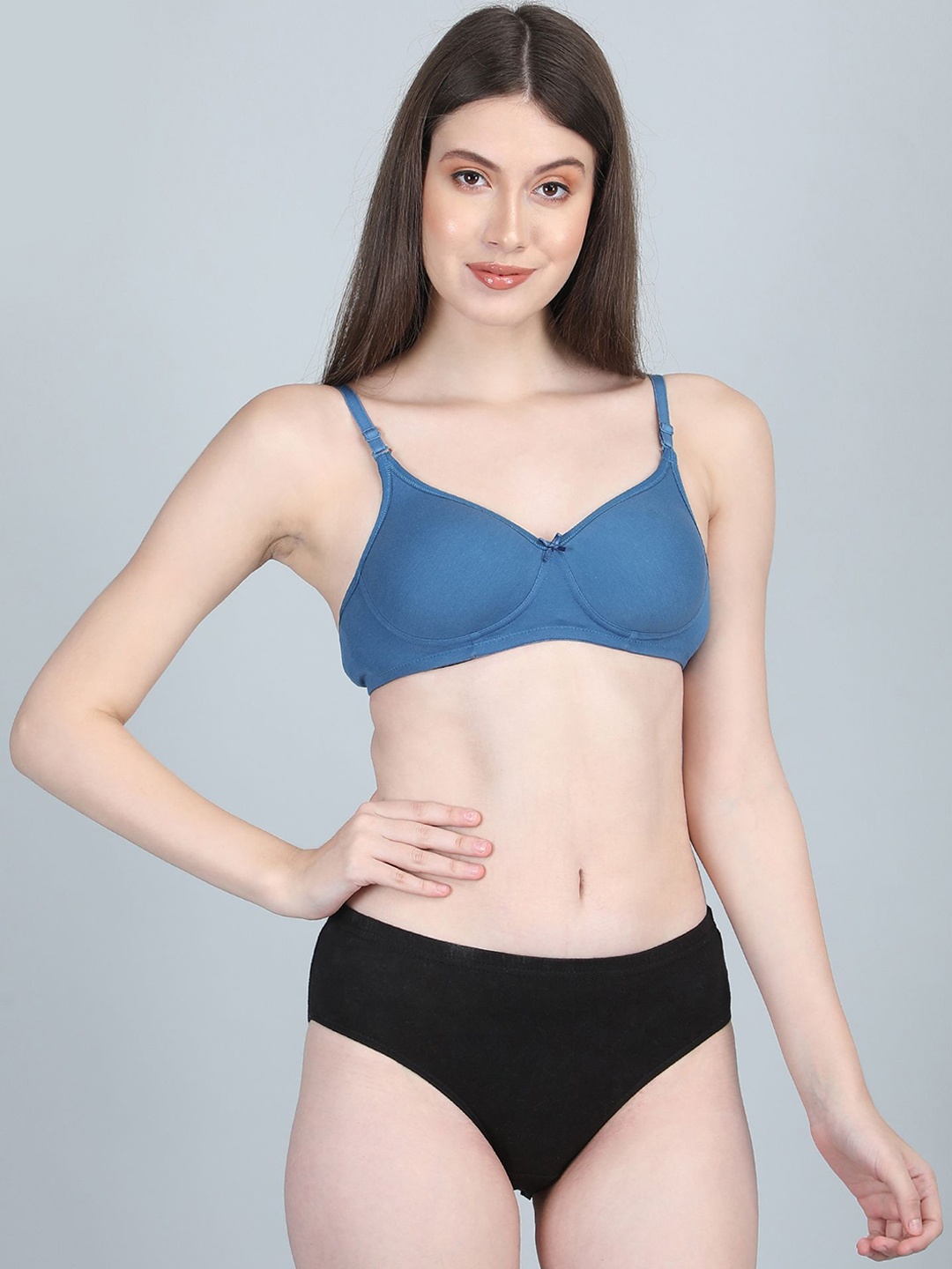 

Flamezia Lightly-Padded Lingerie Set FLMZ-SET2030-SKB, Turquoise blue