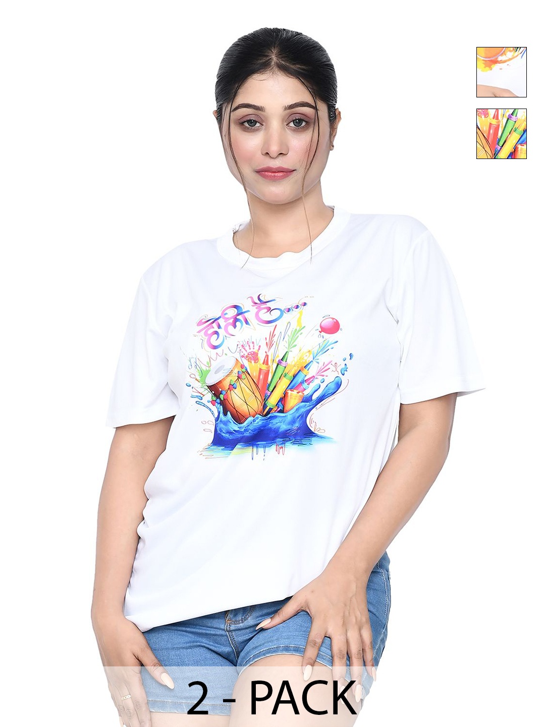 

RAPL Women 2 Printed T-shirt, White