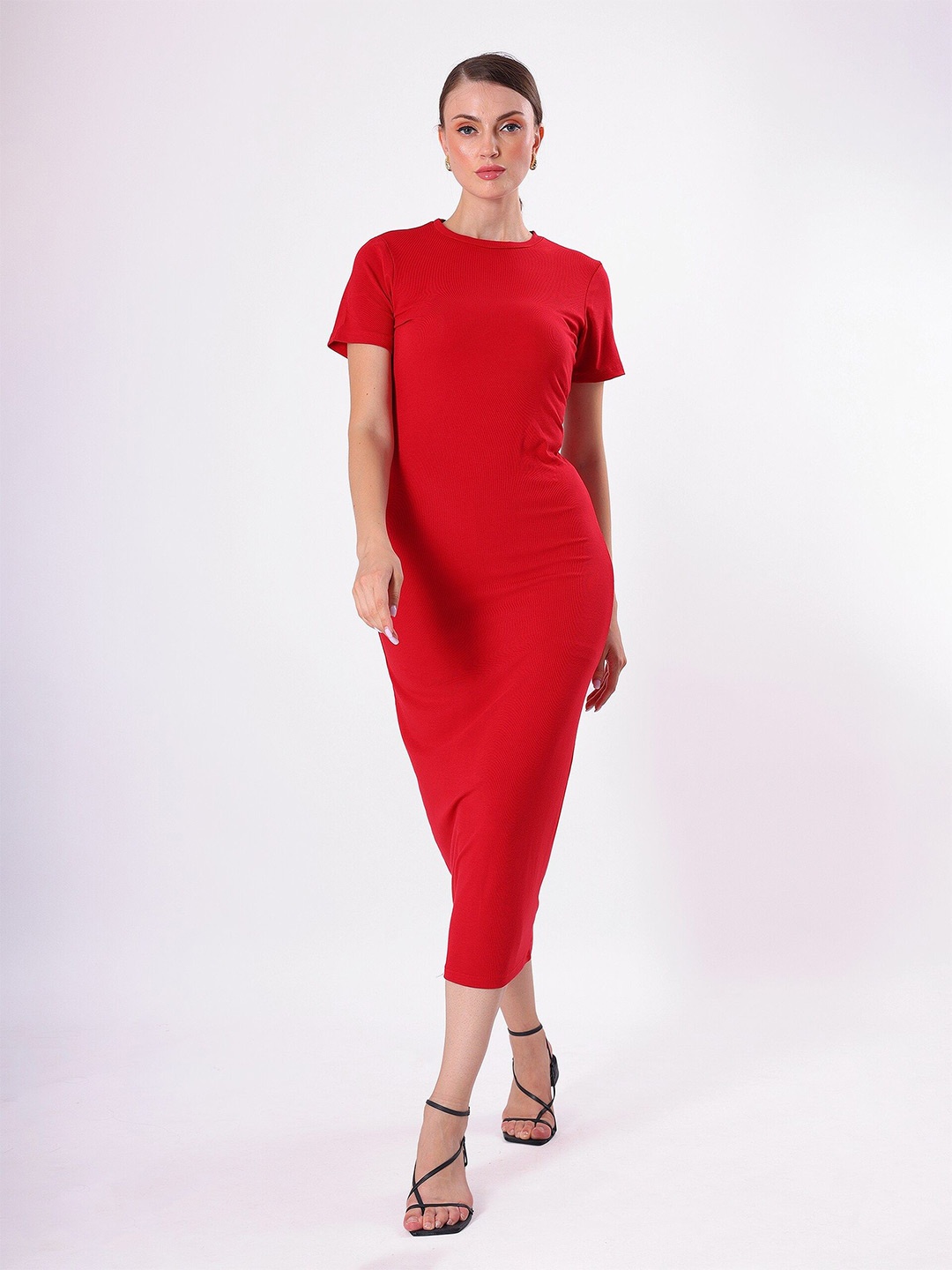 

clobug Bodycon Midi Dress, Red