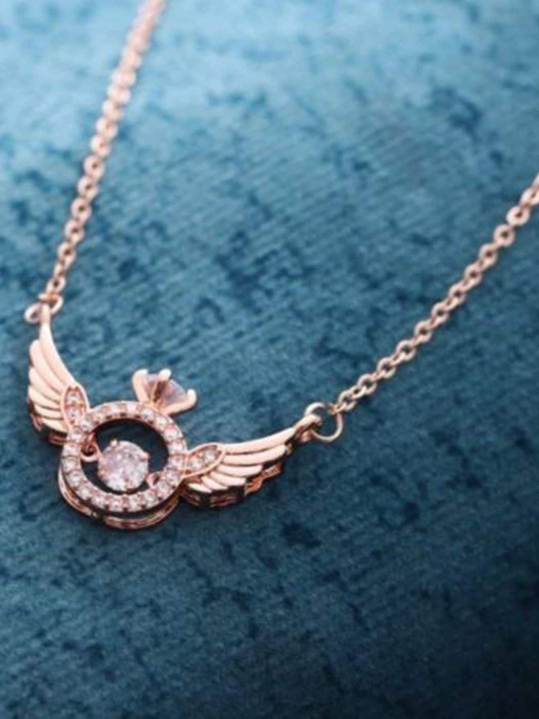 

BEYTER Rose Gold-Plated Stainless Steel Minimal Angel Wing Chain