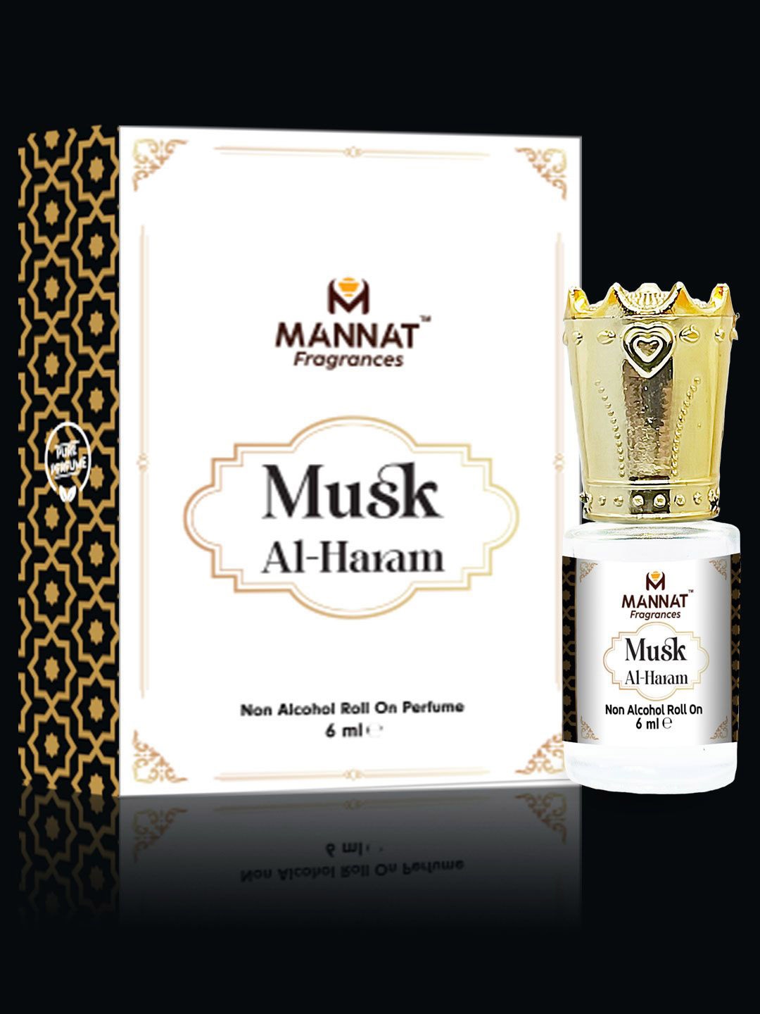 

mannat fragrances Musk Al Haram Long Lasting Attar- 6 ml, Black
