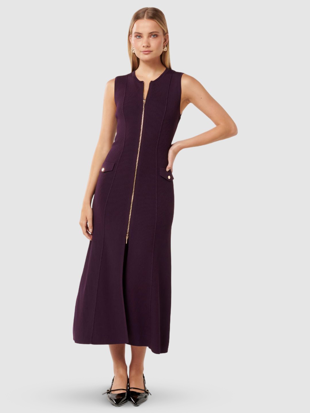 

Forever New Sheath Midi Dress, Purple