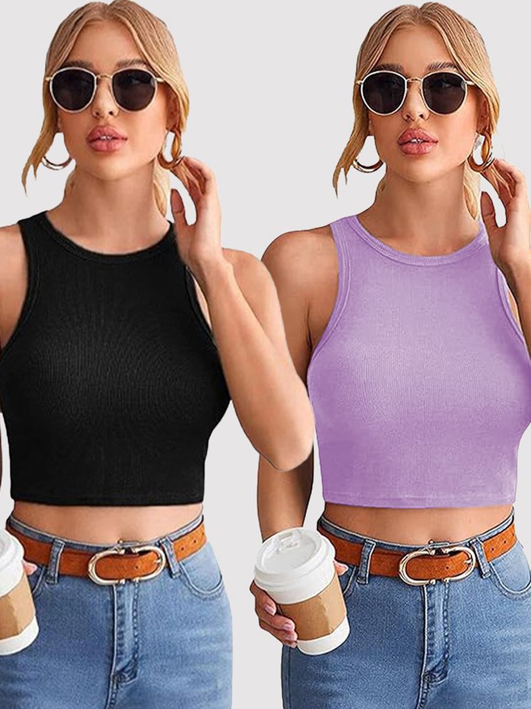 

Mast & Harbour Cotton Crop Top, Multi