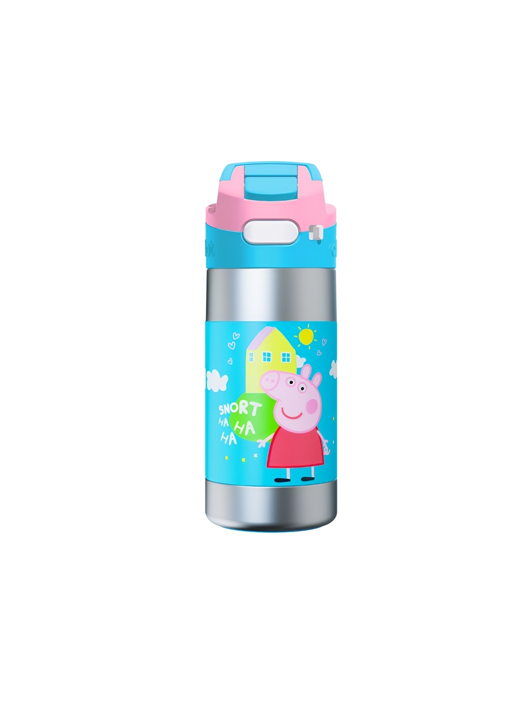 

Rabitat Blue Printed Single Stainless Steel Double Wall Vacuum Water Bottle 410 ml