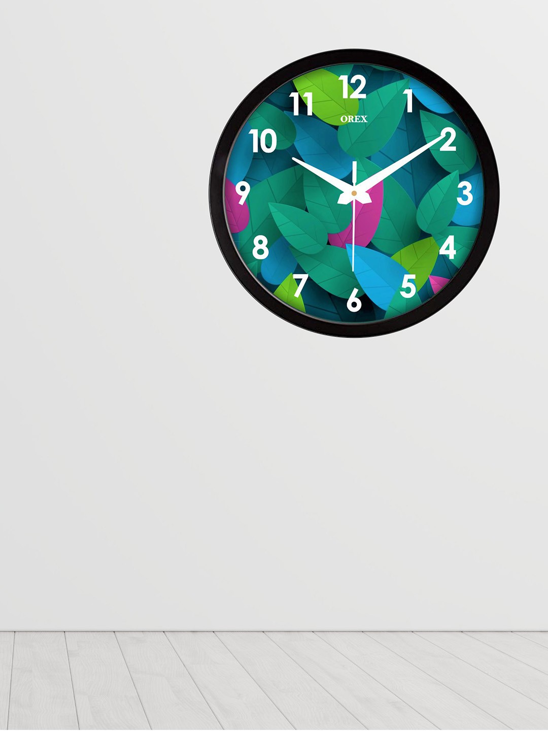 

Orex Navy Blue & Green Printed Round Shaped Contemporary Analogue Wall Clock