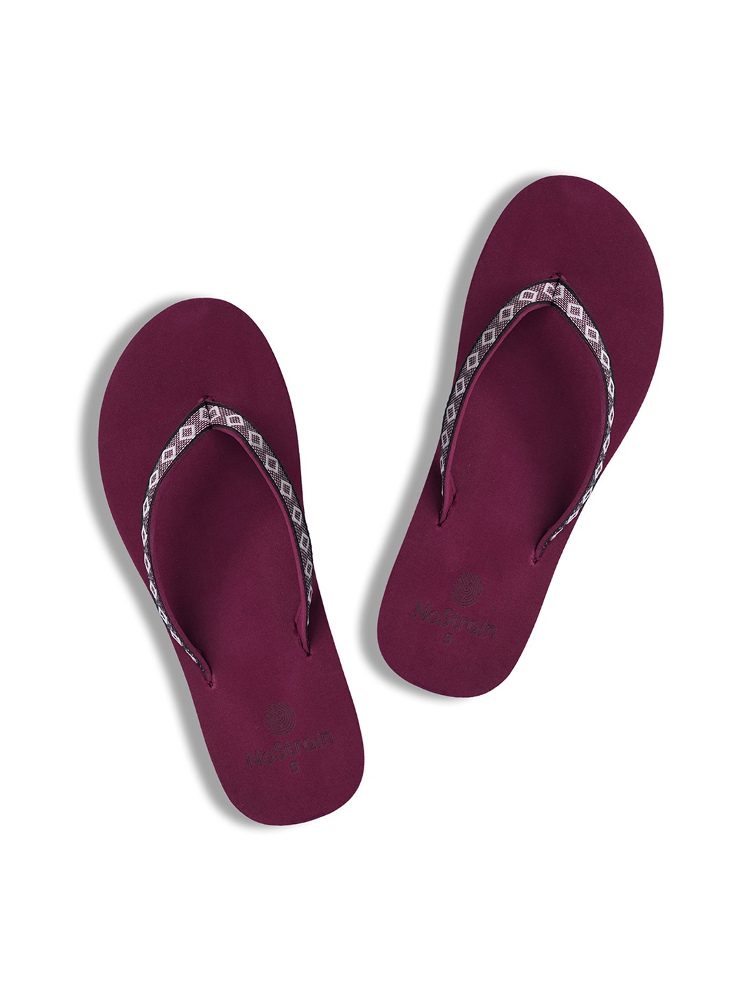 

NoStrain Women Thong Flip-Flops, Maroon