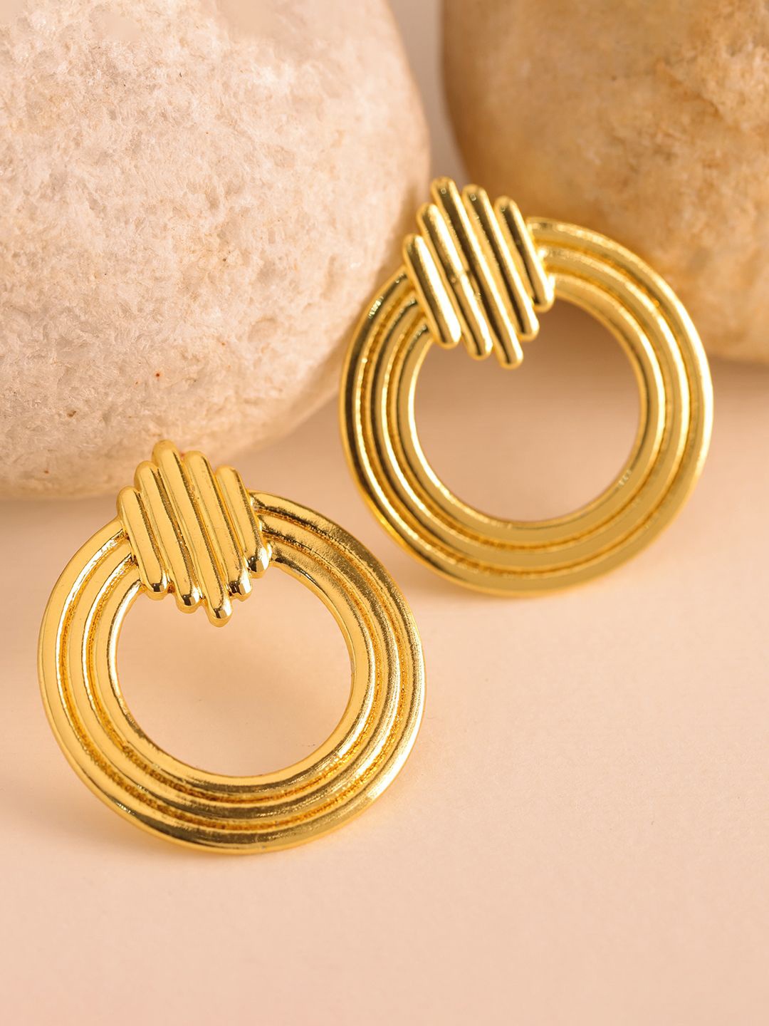 

Voylla Gold-Plated Circular Shaped Studs