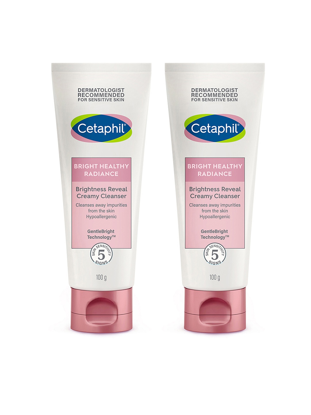 

Cetaphil Set of 2 Bright Healthy Radiance Creamy Creamy Cleanser Face Wash - 100 g each, White