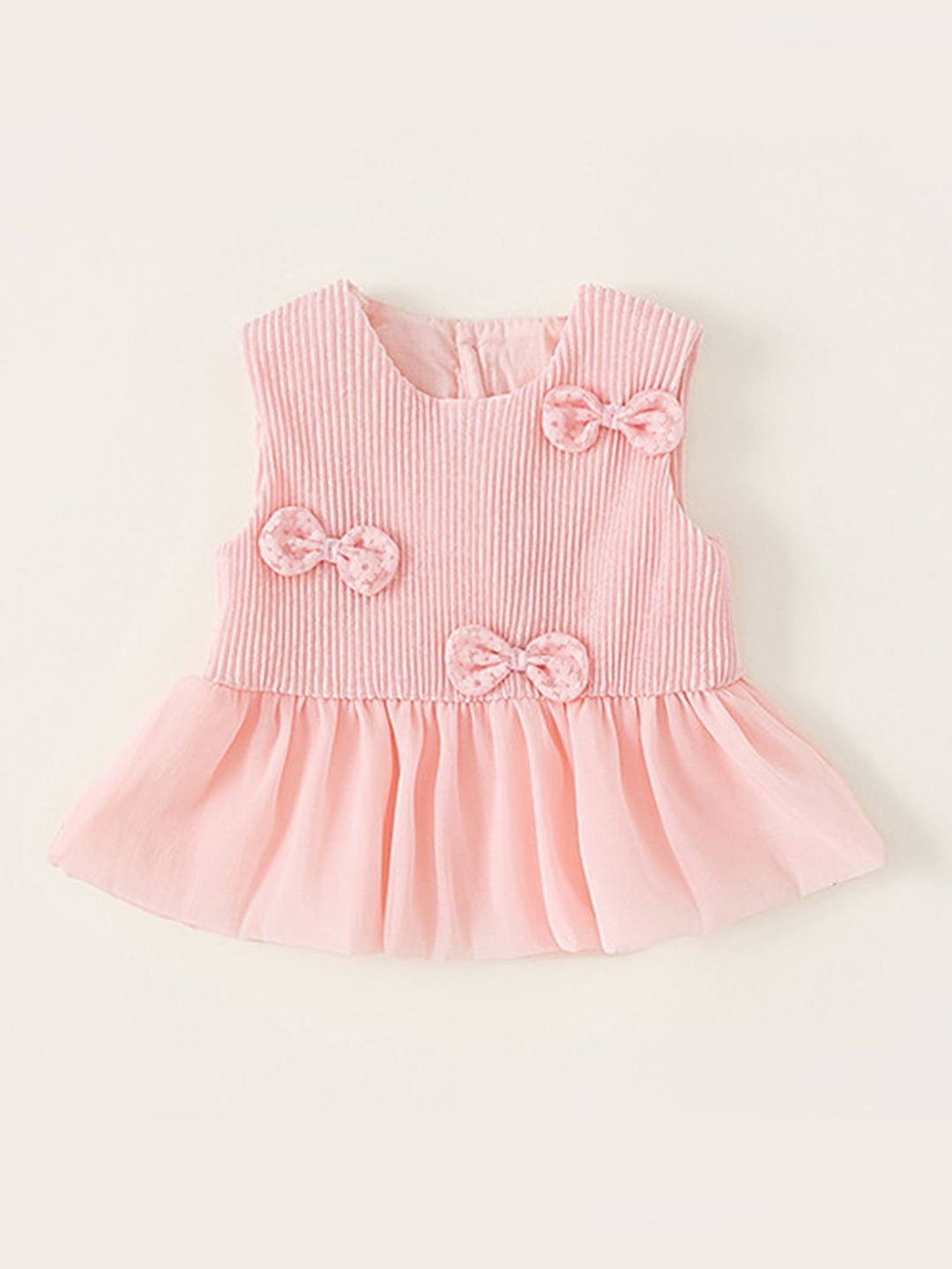 

LULU & SKY Checked Peplum Top, Pink