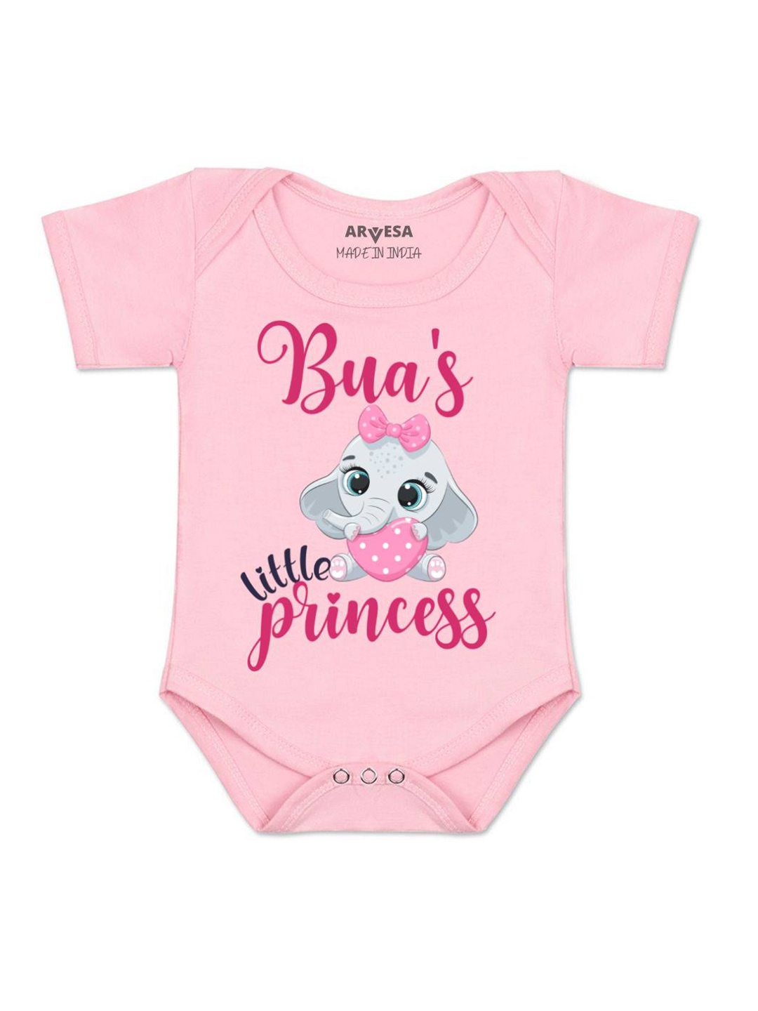 

Arvesa Infants Kids Printed Short Sleeves Romper, Pink