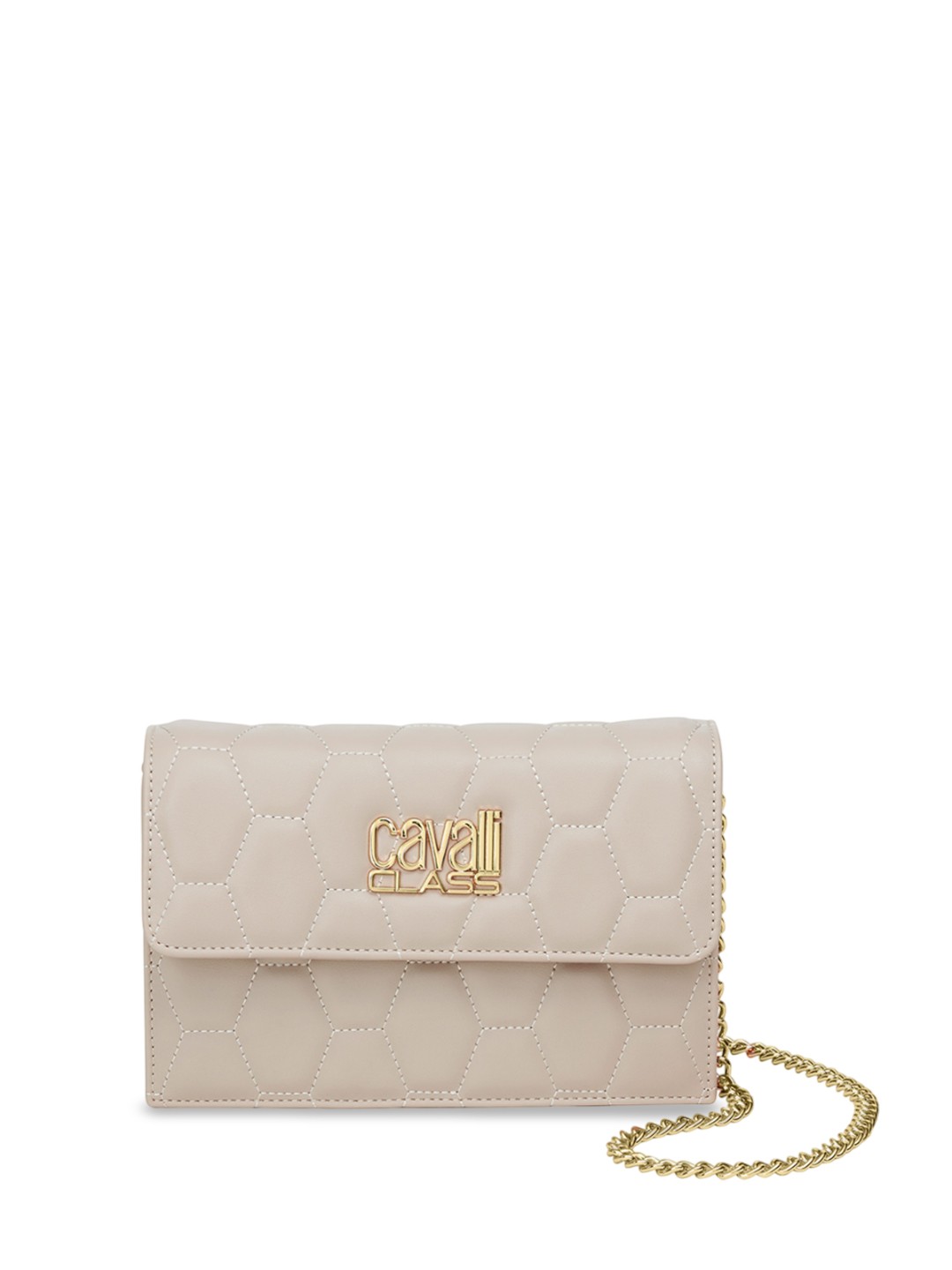 

Cavalli Class Structured Handheld Bag, Beige