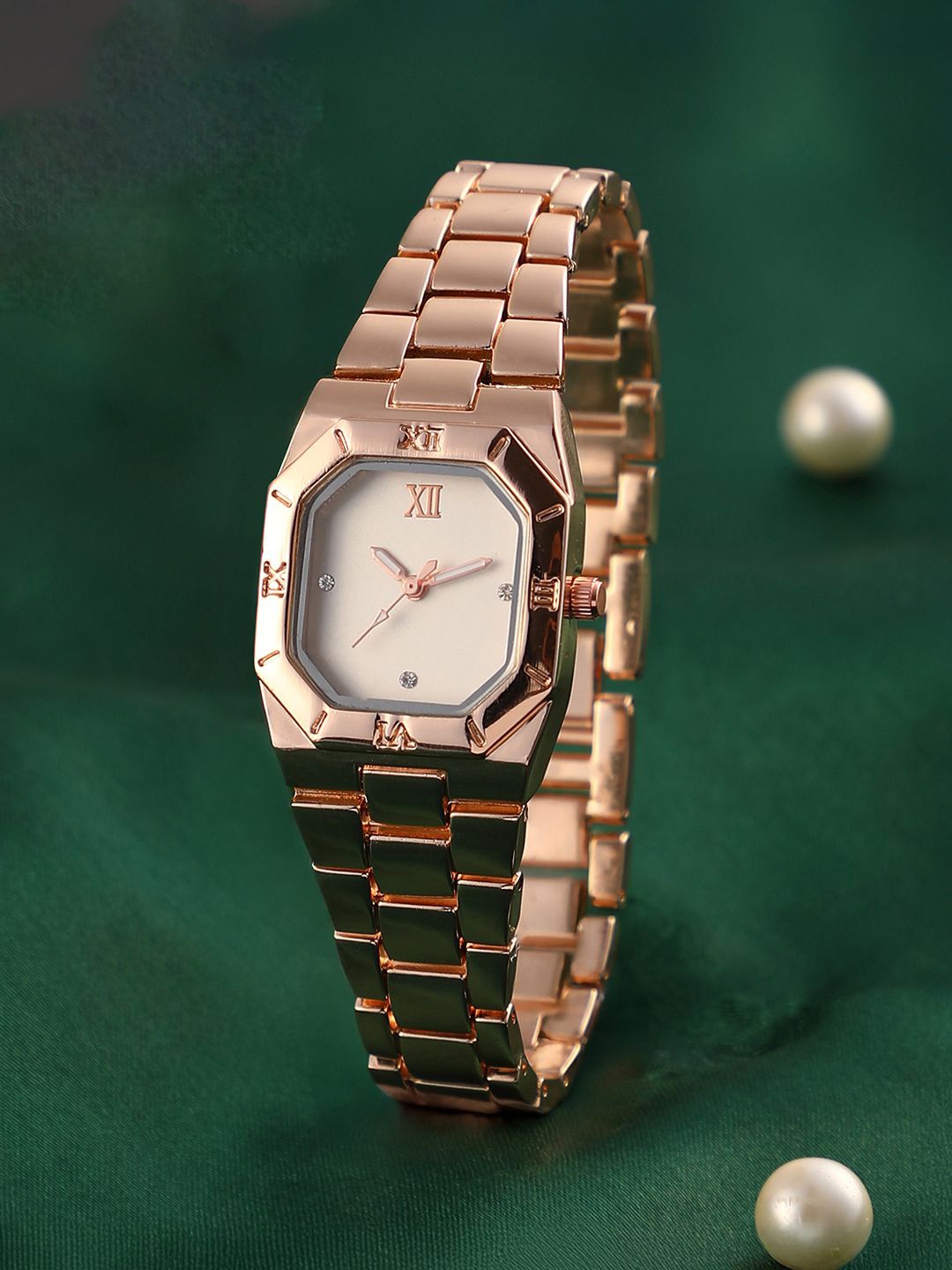 

HAUTE SAUCE by Campus Sutra Women's The Ferazzo Square Watch SS25_HSWC1307, White