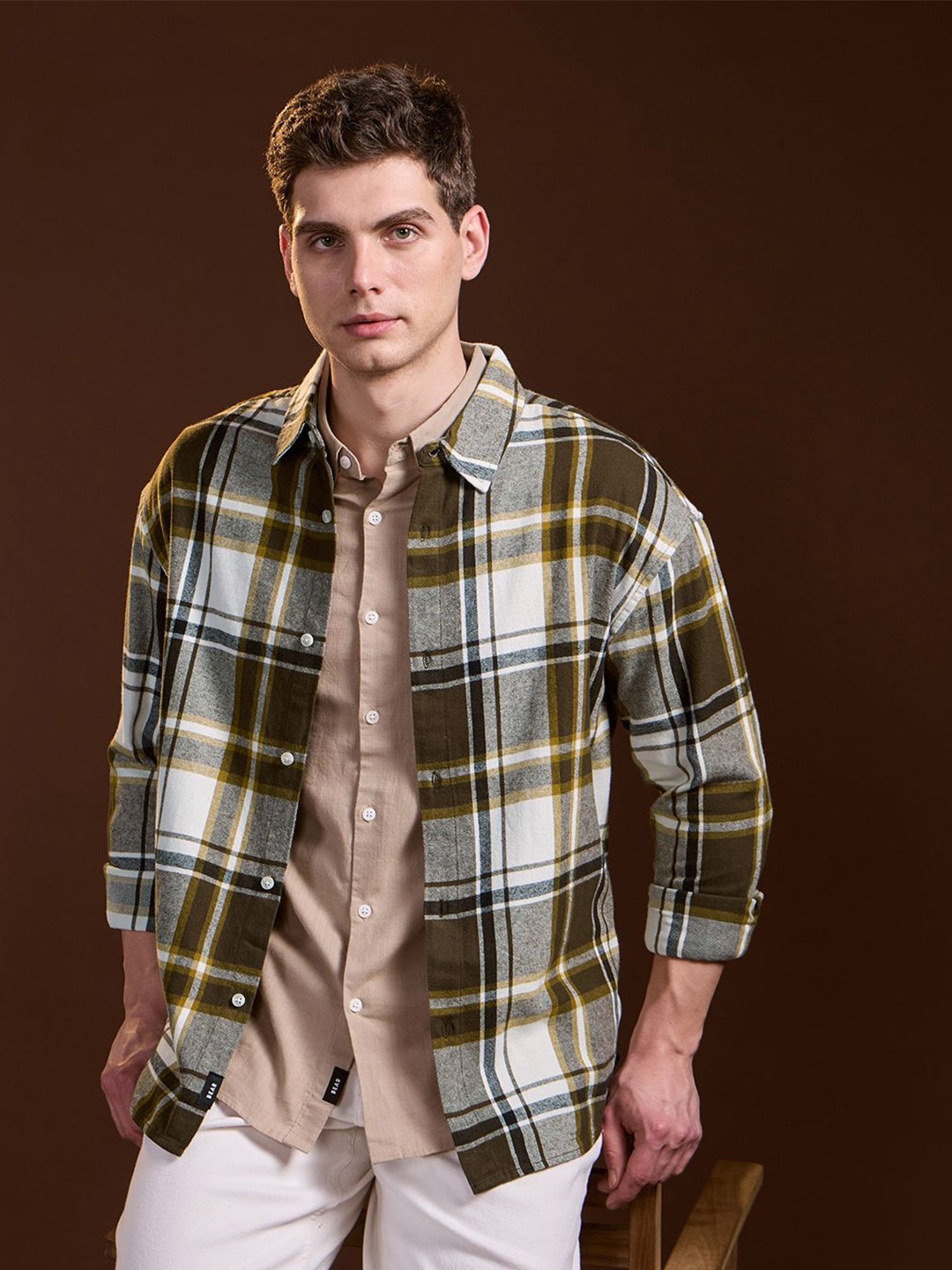 

THE BEAR HOUSE Men Opaque Checked Casual Shirt, Multi