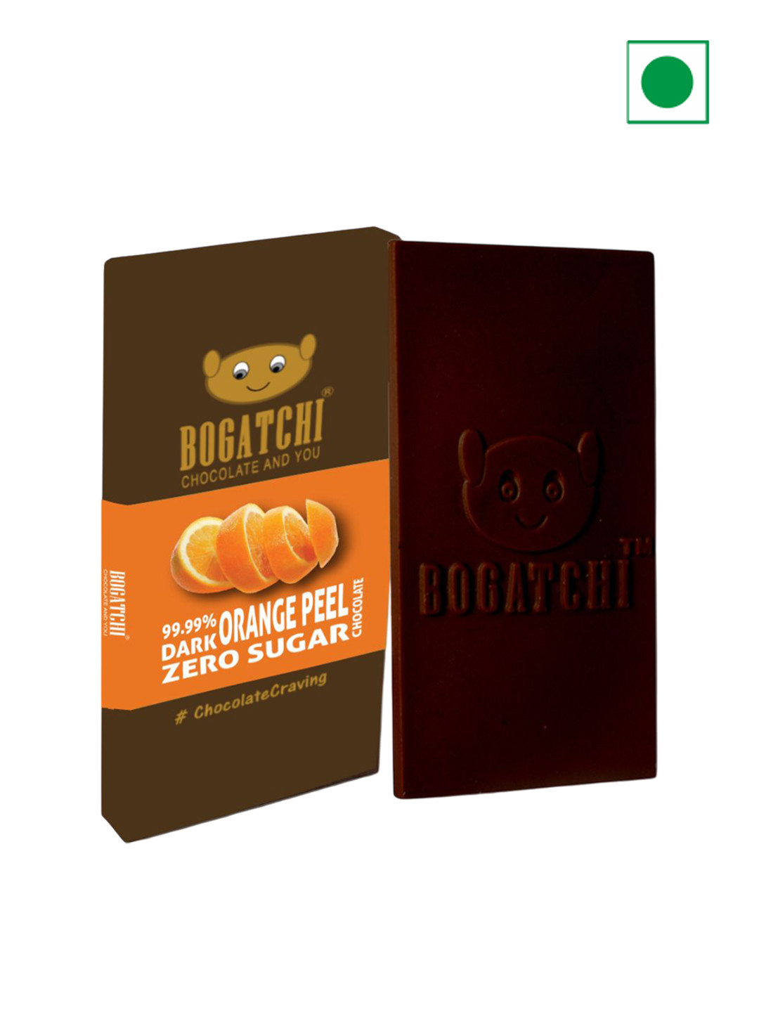 

BOGATCHI 99% Dark Chocolate Orange 60g, Brown