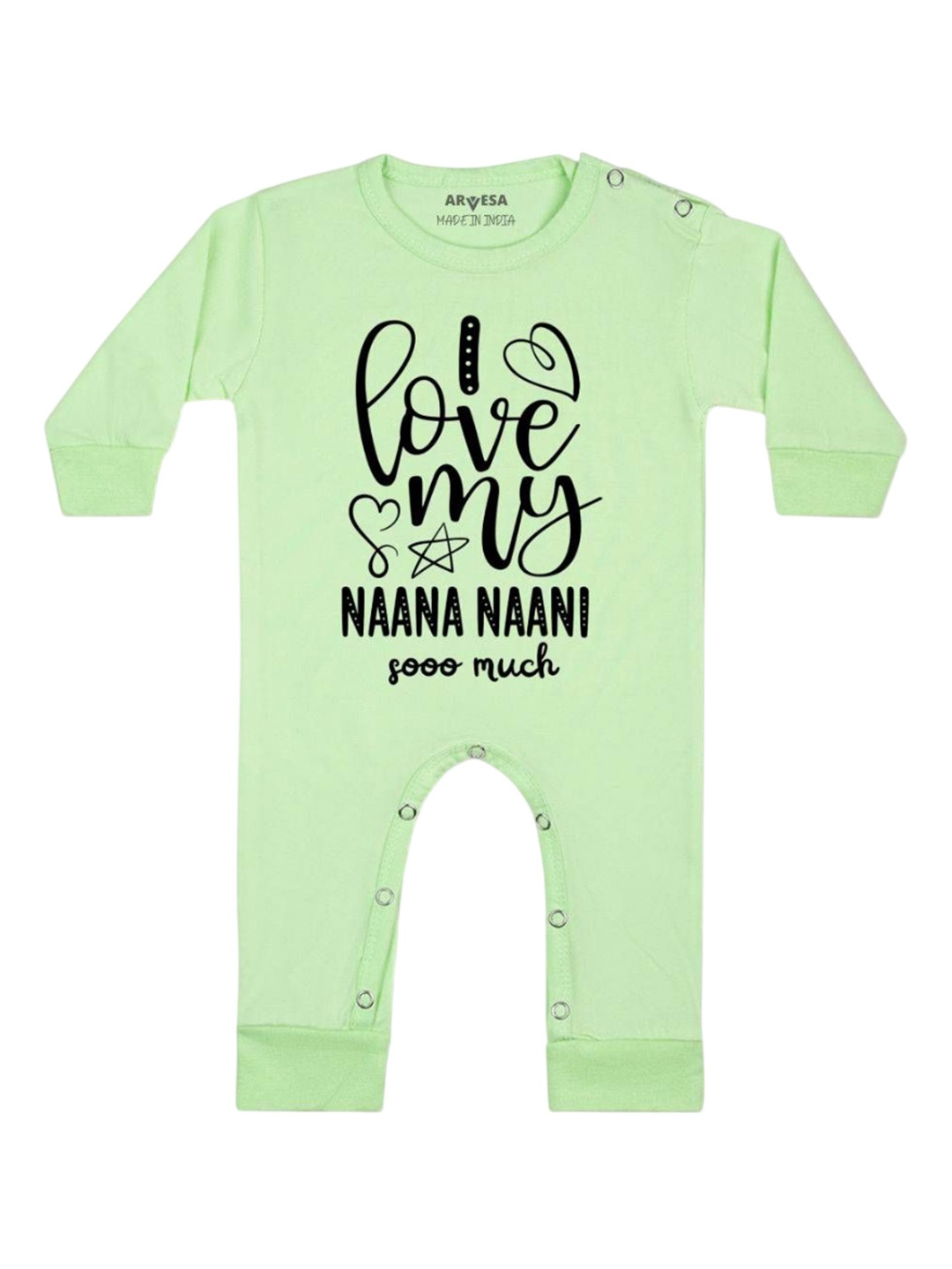 

Arvesa Kids Printed Baby Romper, Green