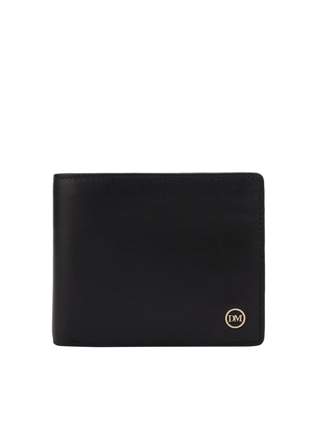 

Da Milano Men Leather Two Fold Wallet, Black