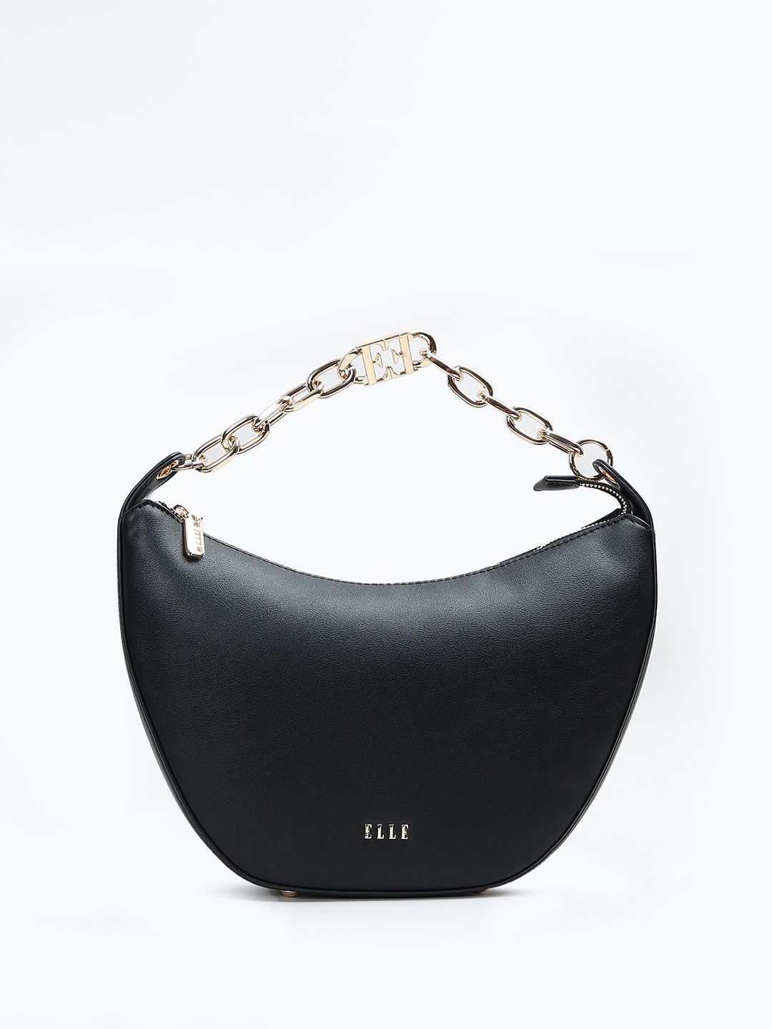 

ELLE PU Half Moon Shoulder Bag, Black