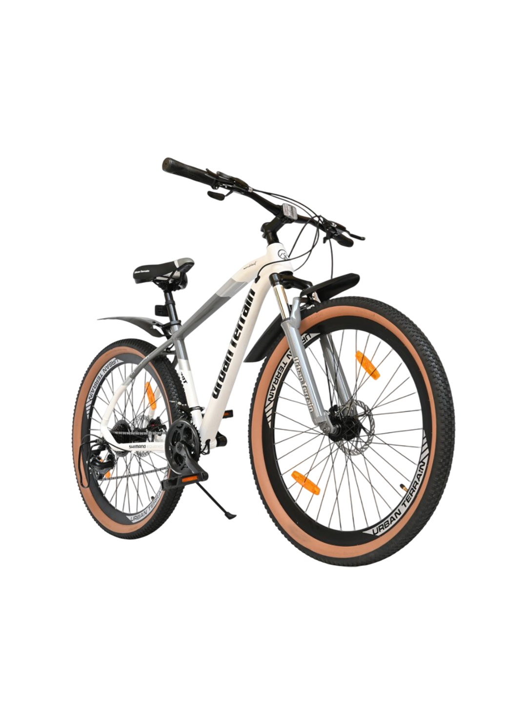

URBAN TERRAIN Aeroblast Cycle 21 Shimano Gear with Triple Wall Rim & Dual Disc Brake 29T, Grey