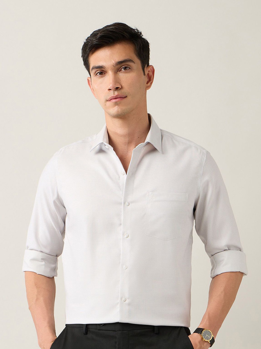 

Arrow Men Slim Fit Opaque Formal Shirt, Yellow