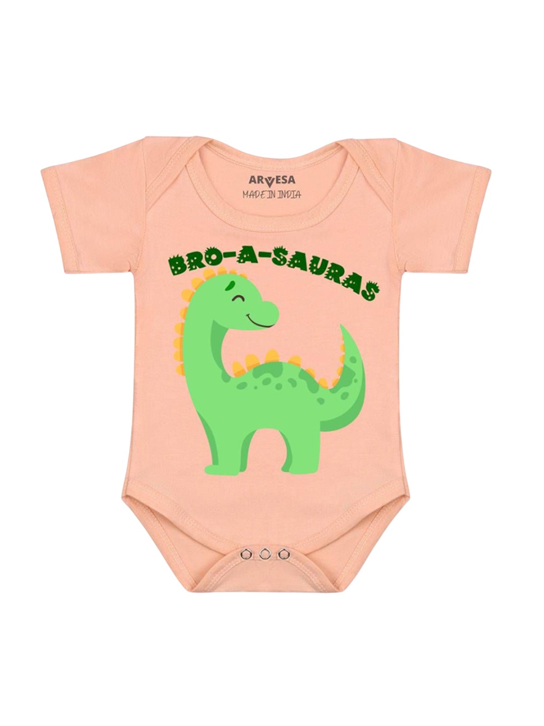 

Arvesa Bro A Sauras Printed Romper, Peach