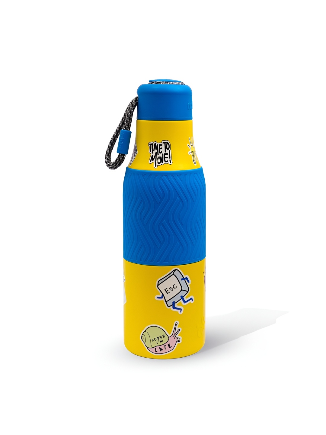 

Rabitat Yellow Printed Single Stainless Steel Double Wall Vacuum Water Bottle 700 ml