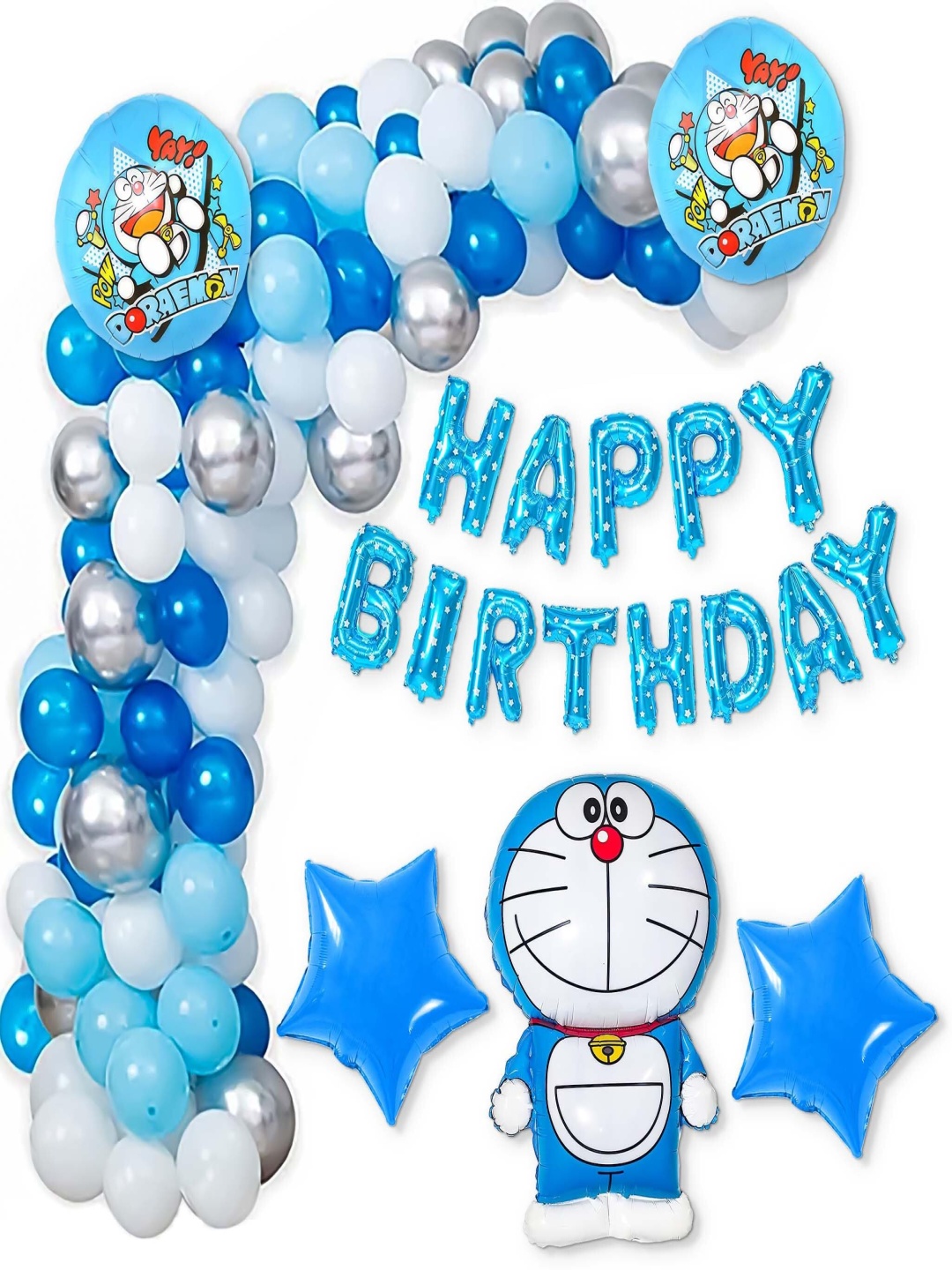

Special You Blue & White 63 Pcs Textured Birthday Decor Items