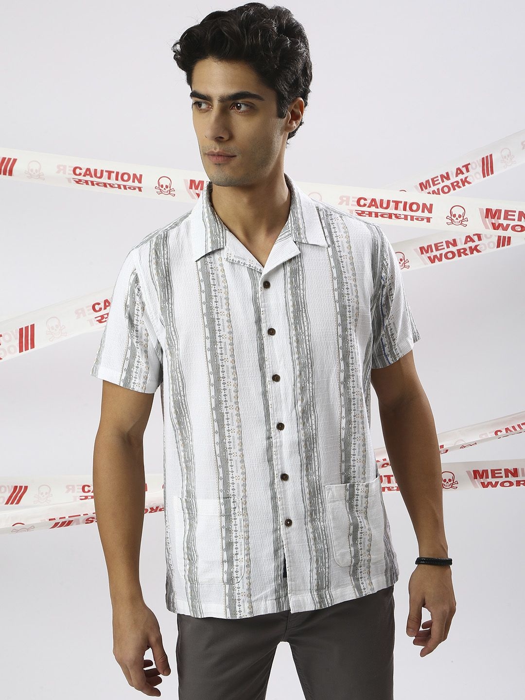 

THE BEETEL HOUSE Men Premium Opaque Party Shirt, Grey