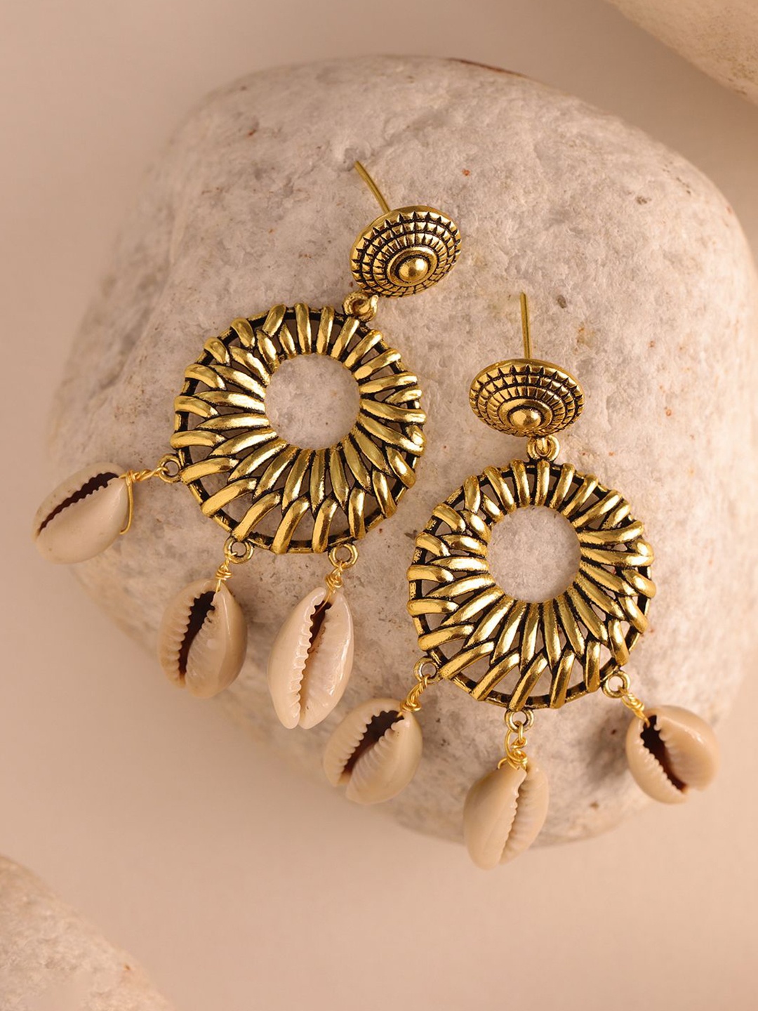 

Voylla Quirky Drop Earrings, Gold