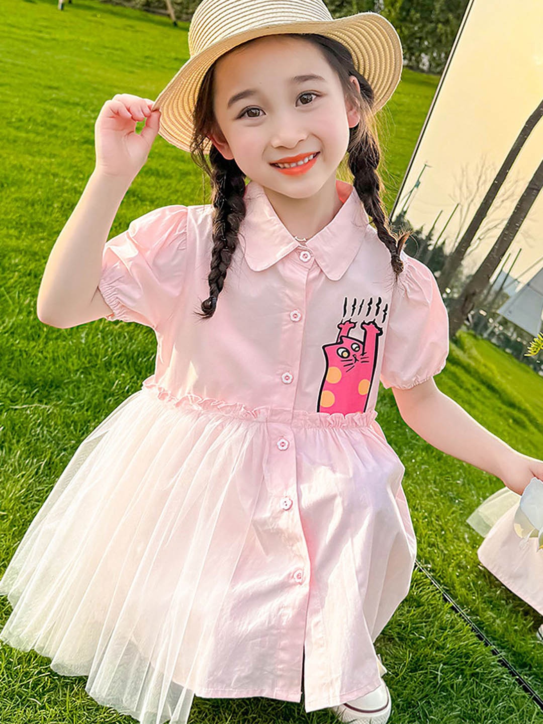 

LULU & SKY Fit & Flare Dress, Pink