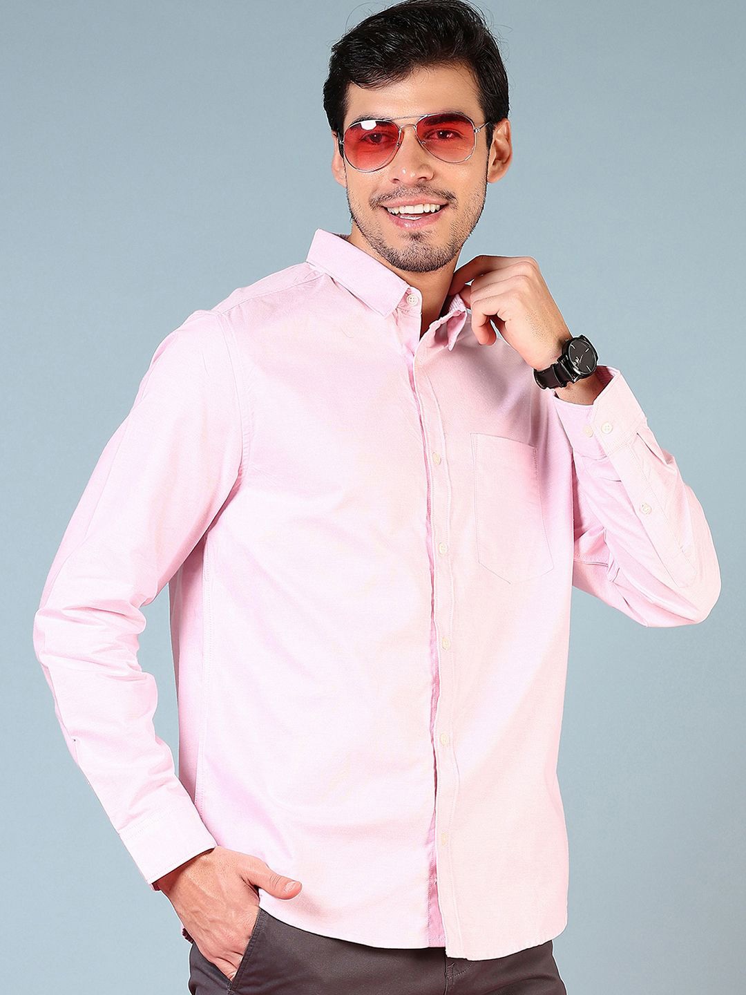 

V-Mart Men Opaque Casual Shirt, Pink