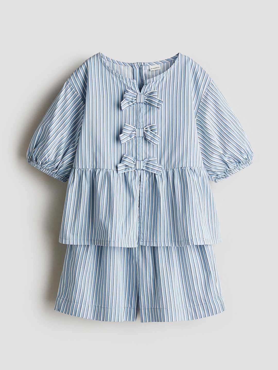 

H&M 2-Piece Cotton Poplin Set, Blue