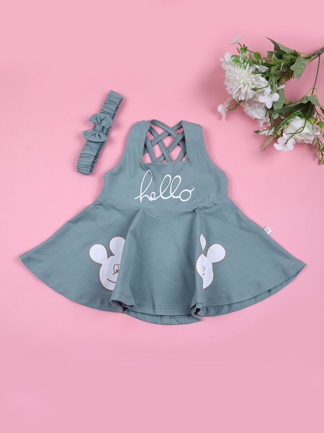 

V-Mart Fit & Flare Midi Dress, Green