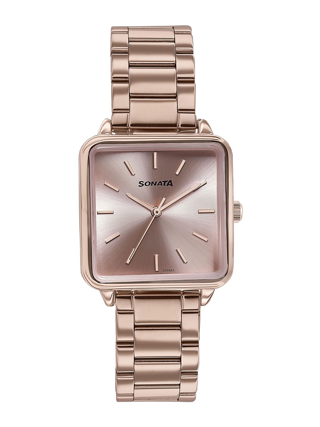 

Sonata Women Stainless Steel Bracelet Style Straps Analogue Watch 87084WM01, Rose
