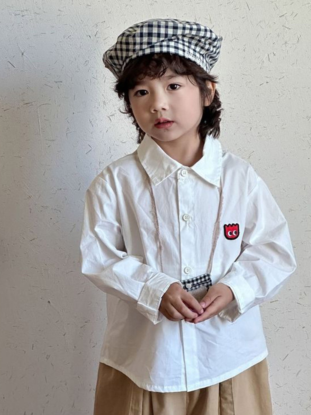

LULU & SKY Girls Opaque Casual Shirt, White