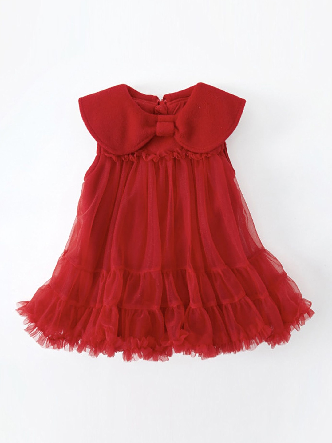 

LULU & SKY Peter Pan Collar A-Line Dress, Red