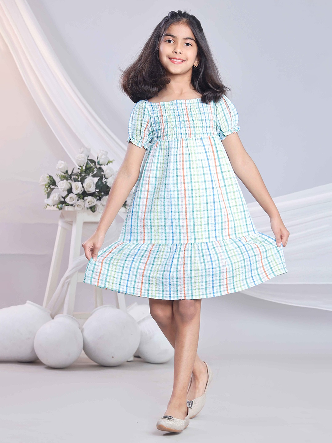 

misbis Print Fit & Flare Dress, Blue