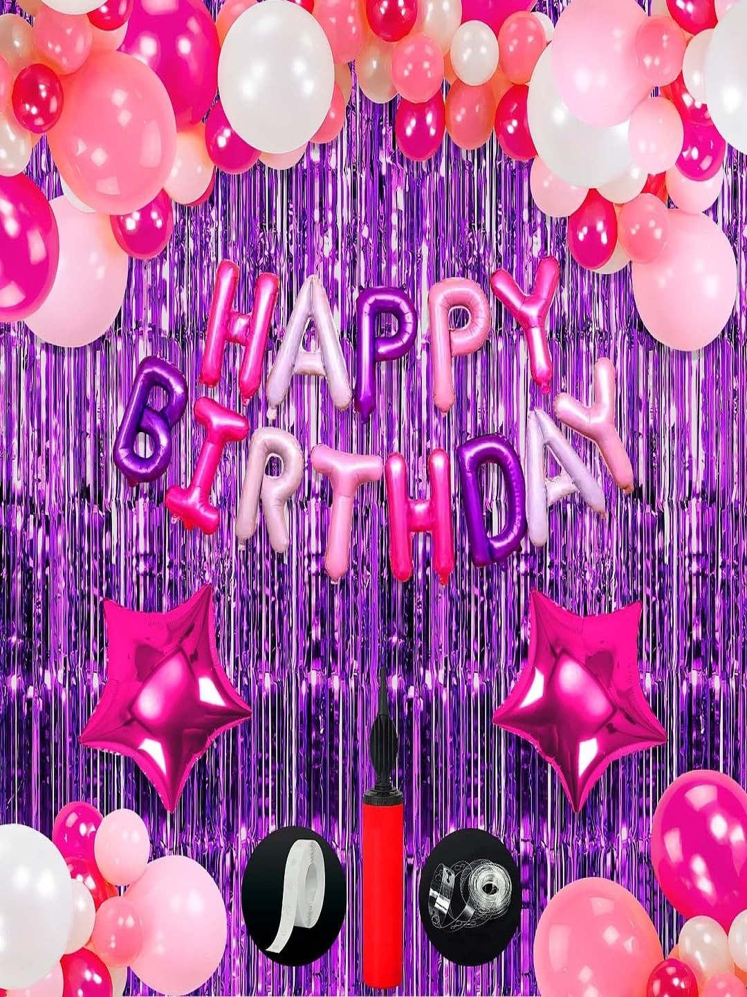 

Special You 49-Pcs Pink & Purple Decorative Banner & Balloons