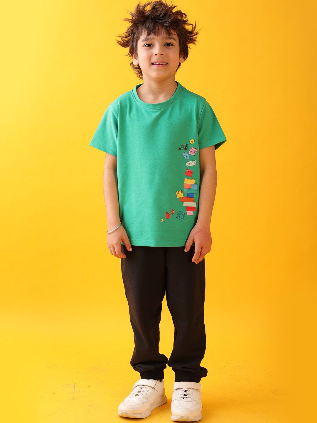 

Anthrilo Boys Play More Spider Summer Jogger Set, Green