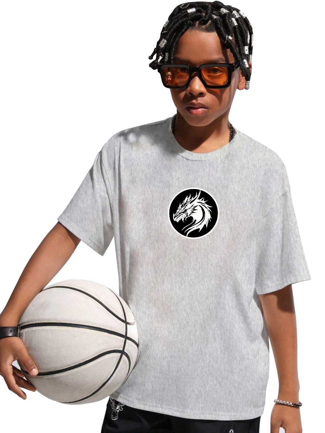 

MODARUE Boys Printed T-shirt, Grey