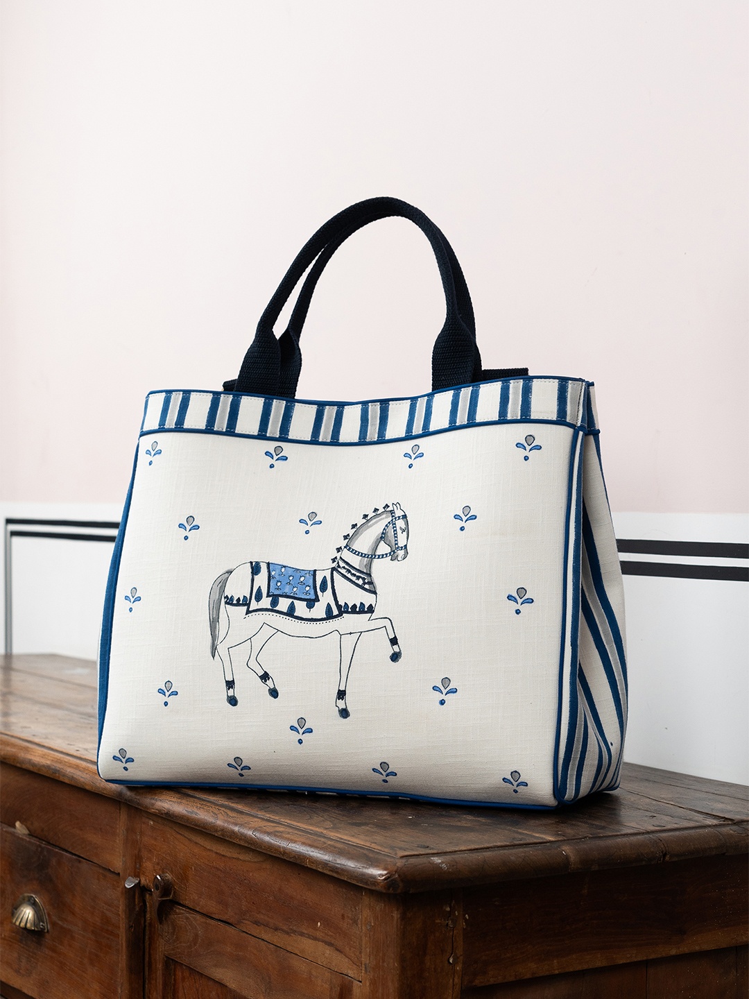 

Baarno Animal Printed Shopper Tote Bag, Blue