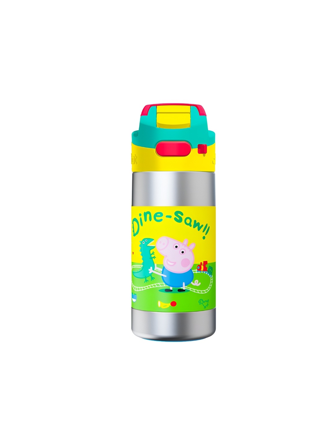 

Rabitat Yellow and Green Peppa Cleanlock Printed Stainless Steel Water Bottle 410 ml