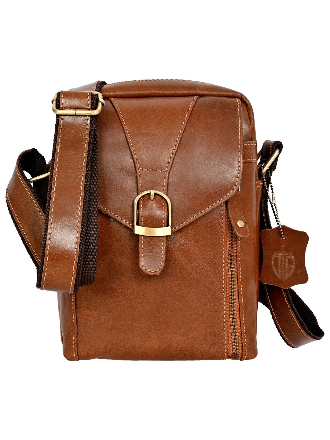 

HOUSE OF OLIVEGREEN Unisex Messenger Bag, Tan