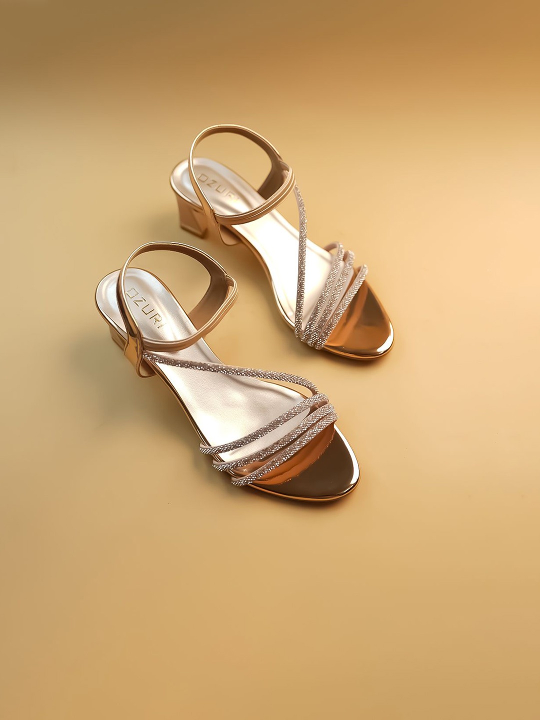 

Ozuri Embellished Party Block Sandals, Rose