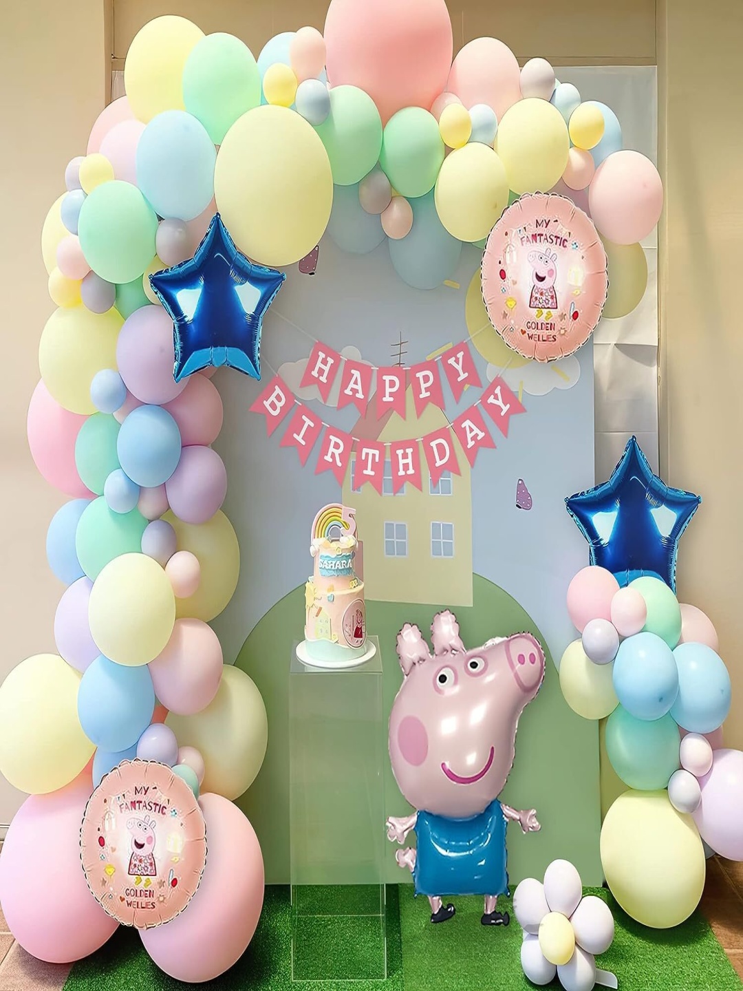 

Special You Pink & Green 58 Pieces Balloons Decoration Items